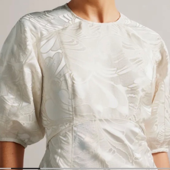 TED BAKER puff-sleeved mini dress - Picture 2 of 7